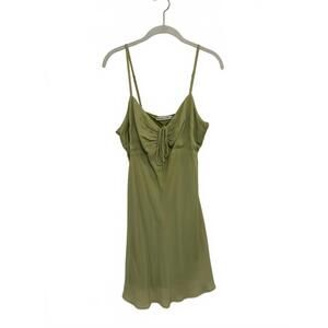 Abercrombie & Fitch Olive Green Slip Dress with Adjustable Straps